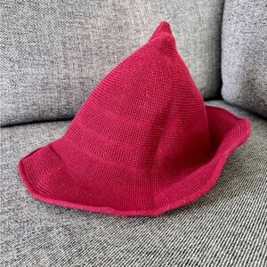 Red modern witch hat acrylic